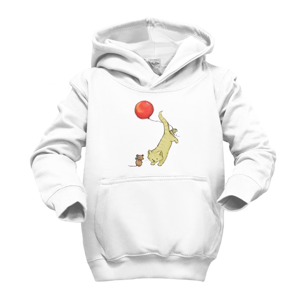 Kids' hoodie s potiskem Cat with mouse 