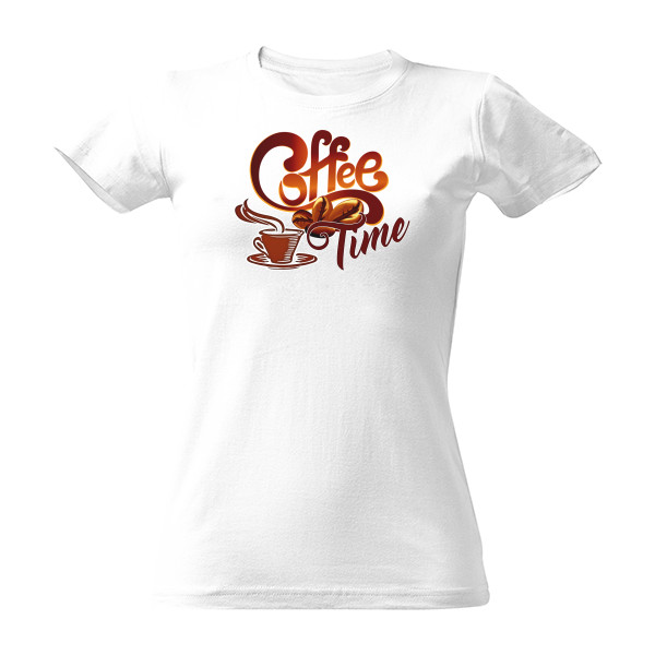 Coffee Time Brown Design T-shirt