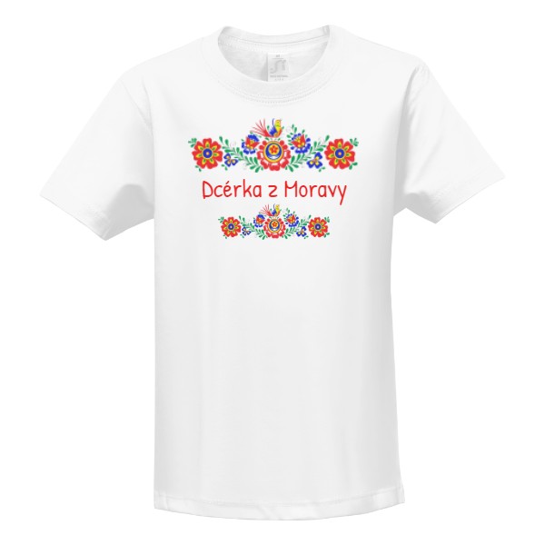 Tričko s potiskem Dcérka z Moravy