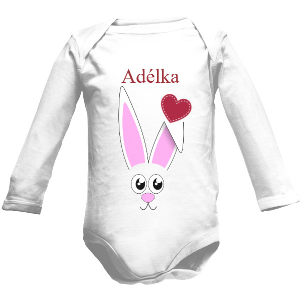 Kids' overall bodysuit  s potiskem Easter Bunny