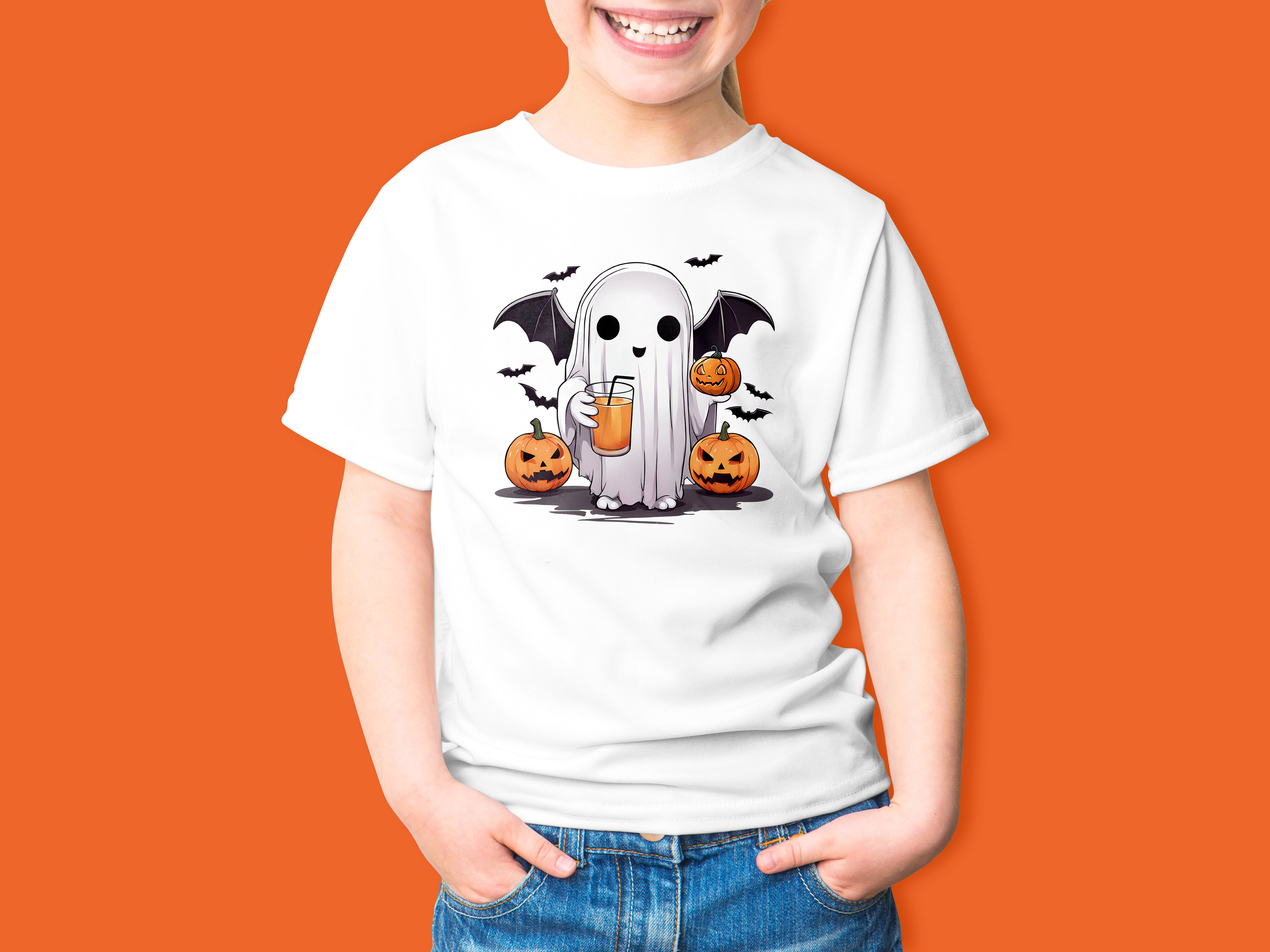 Tričko s potlačou Halloween tričko duch tekvice