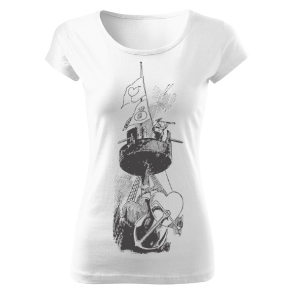 T-shirt Mast, anchor, heart