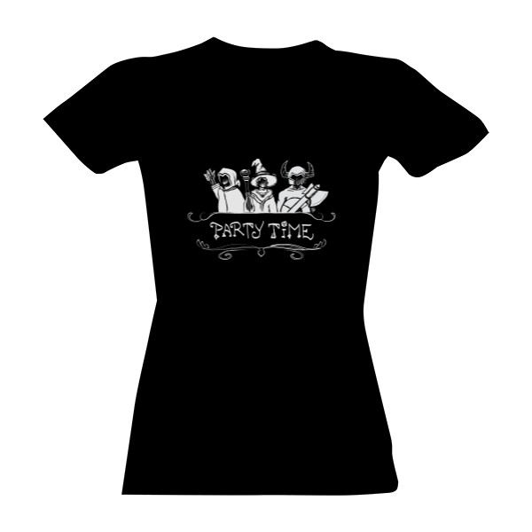 T-shirt DnD - Party time white