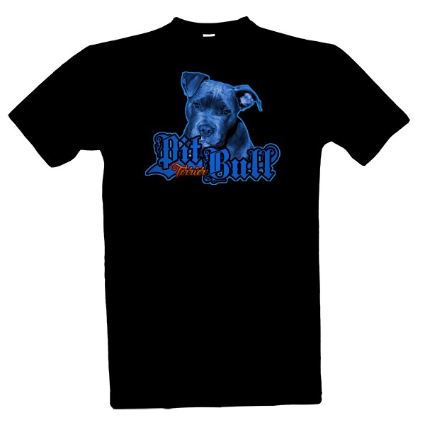 Pit Bull Terrier-blue design T-shirt