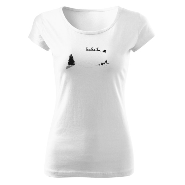 Santa, snow and trees T-shirt
