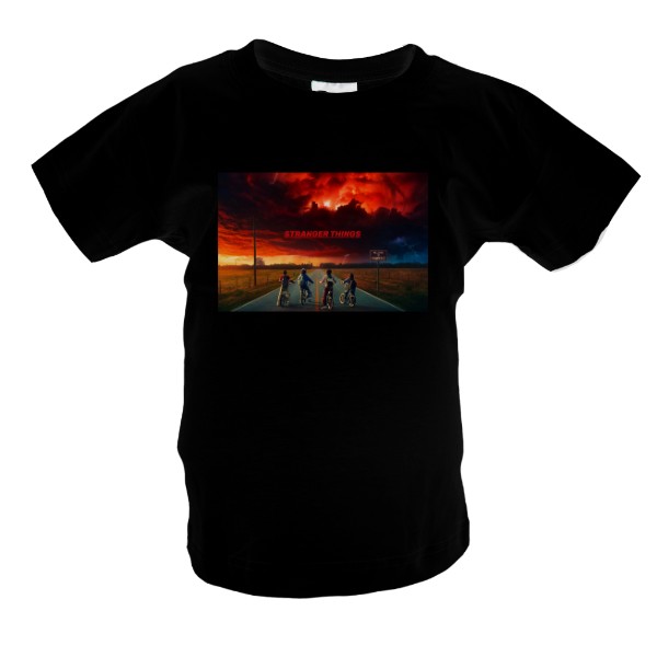 Tričko s potiskem Stranger Things - cesta