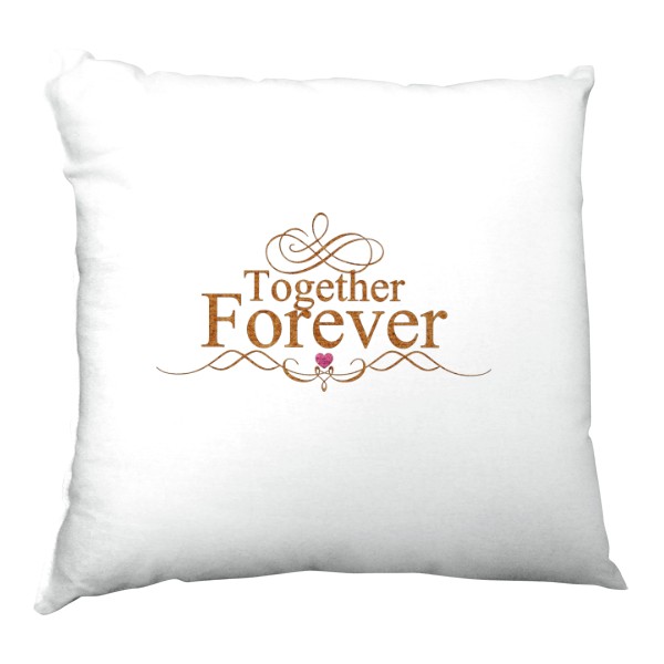 Polštář saténový s potiskem Together forever