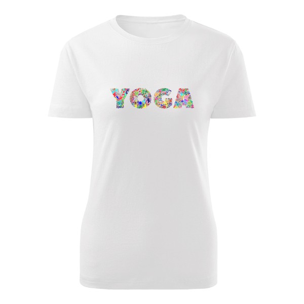 Tričko s potlačou yoga-možnosť meniť podklad, farbu...